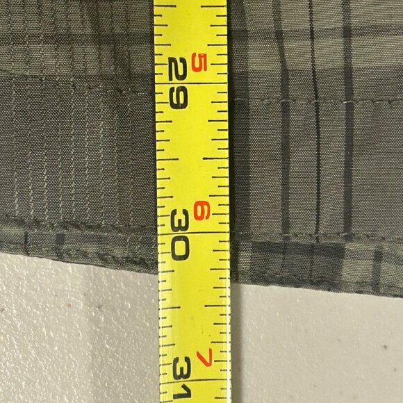 Alpine Design Mens Shirt Large Short Sleeve Green Plaid Hidden Snap Buttons - Picture 9 of 9